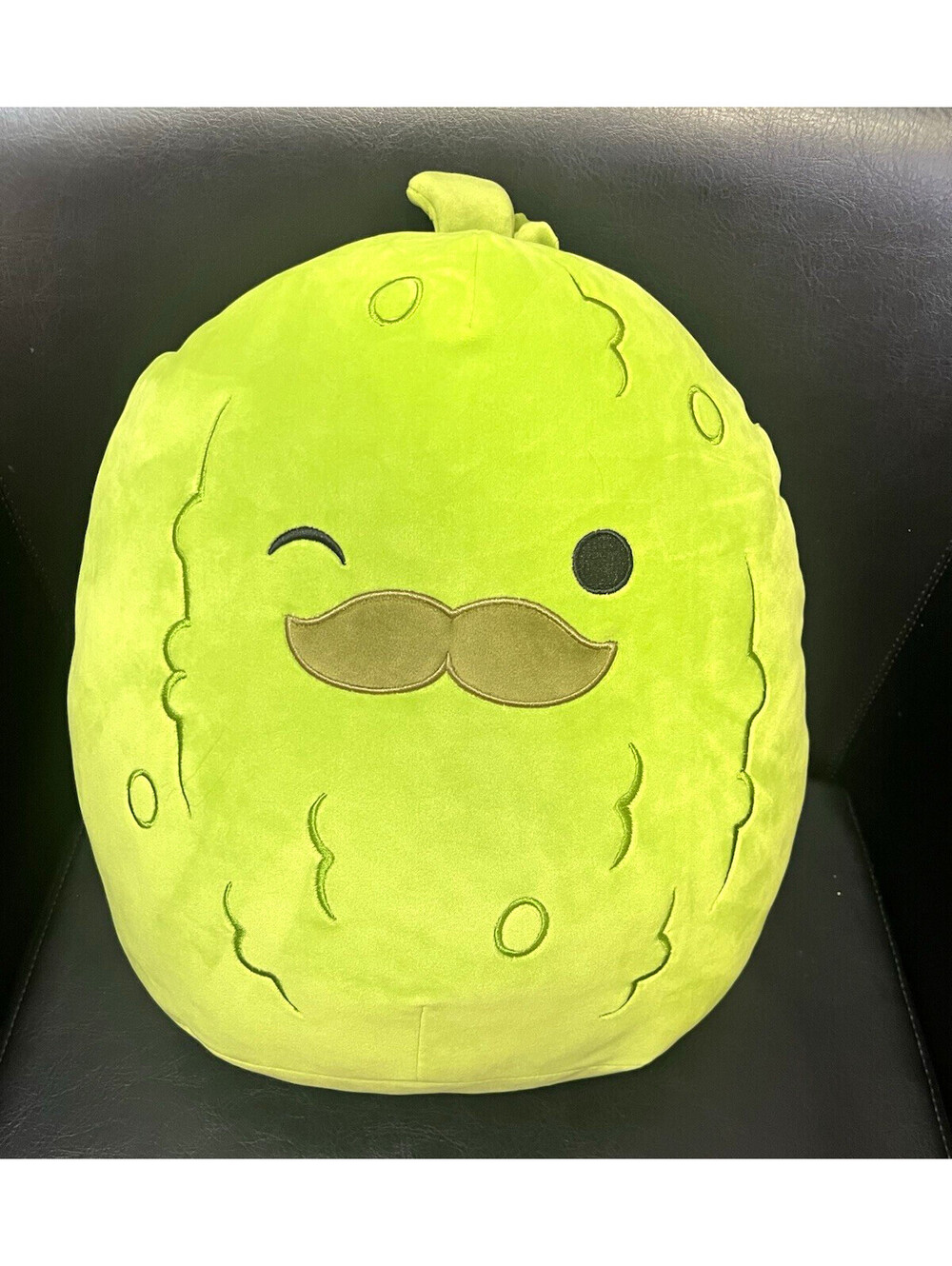 Squishmallows Pickle Green Plush Winking Mustache 2023 MPN SQVA-0127 Charles